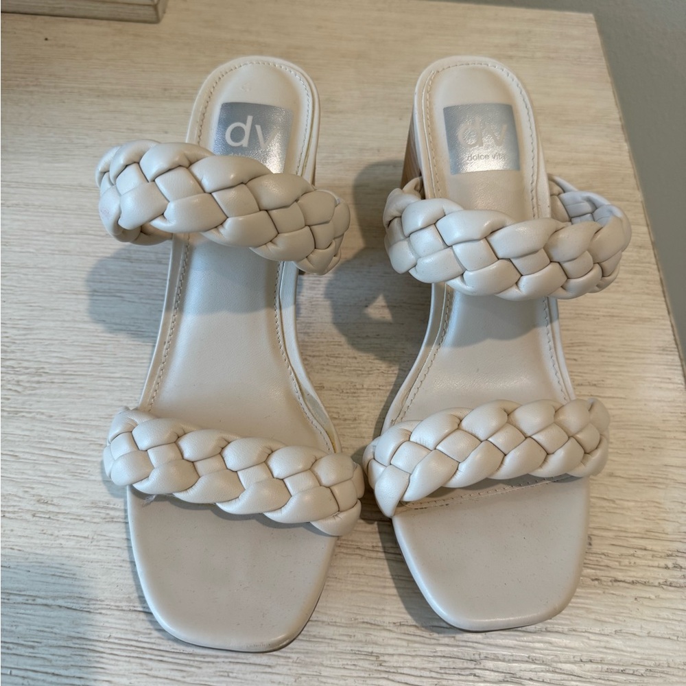DV by Dolce Vita Women's Braided Cream Heels